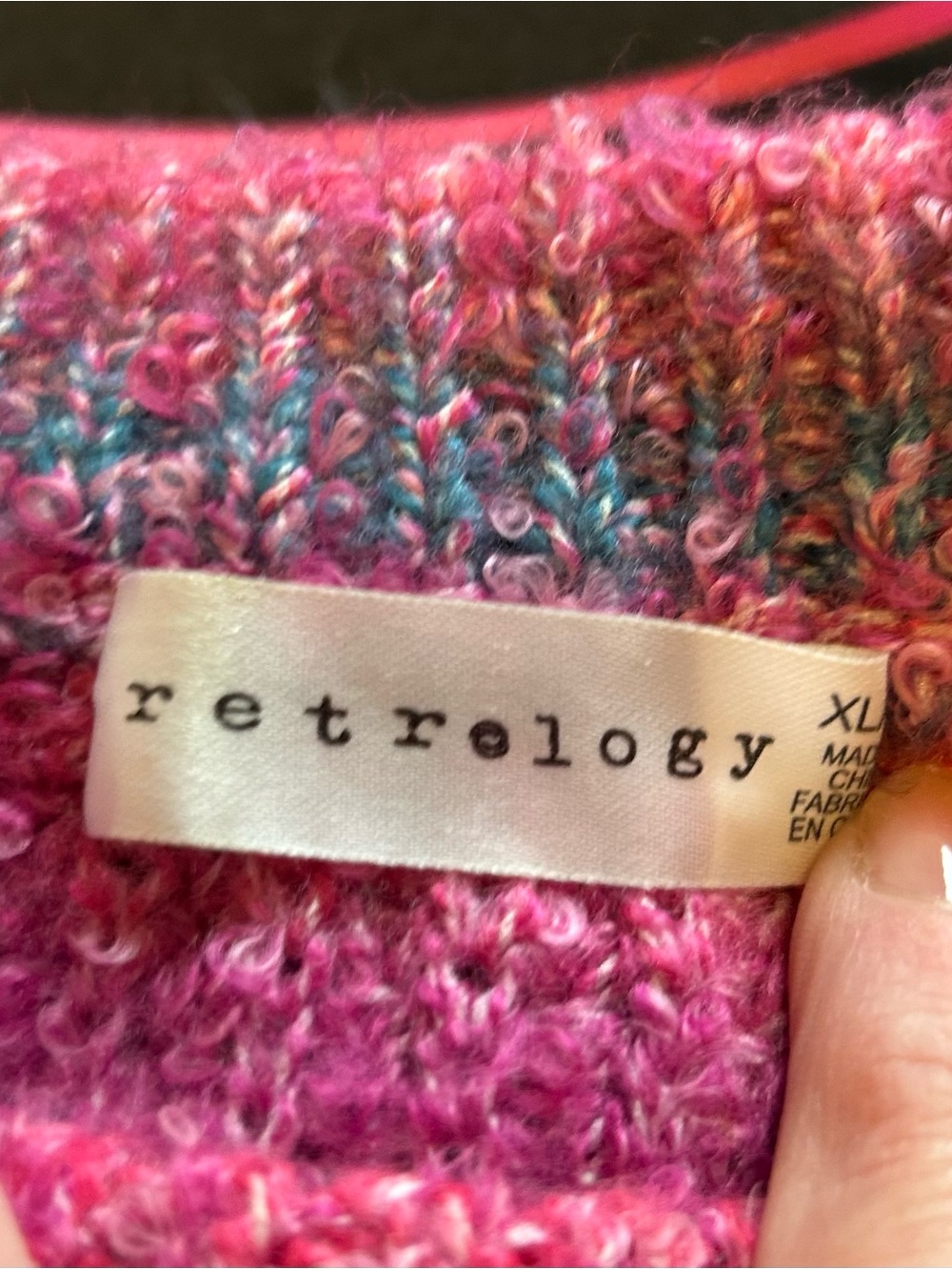 Striped Pink Crewneck Knit Sweater - Picture 4 of 5